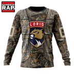 NHL Florida Panthers Specialized Unisex Vest Kits With Realtree Camo Hoodie, T Shirt