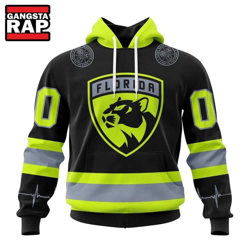NHL Florida Panthers Specialized With FireFighter Uniforms Color Hoodie, T Shirt