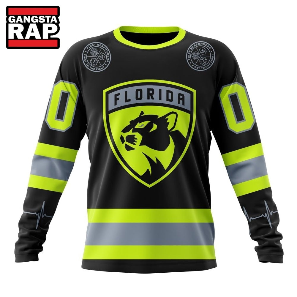 NHL Florida Panthers Specialized With FireFighter Uniforms Color Hoodie, T Shirt