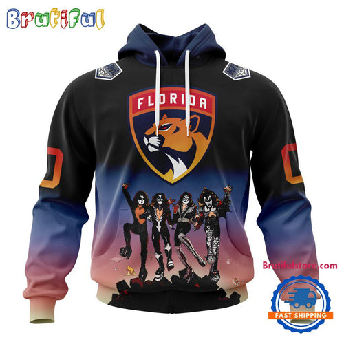 NHL Florida Panthers X KISS Band Special Hockey Team Music Design Unisex Hoodie