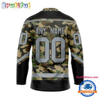 NHL Los Angeles Kings Camo Veterans Custom Hockey Jersey