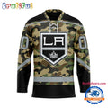 NHL Los Angeles Kings Camo Veterans Custom Hockey Jersey