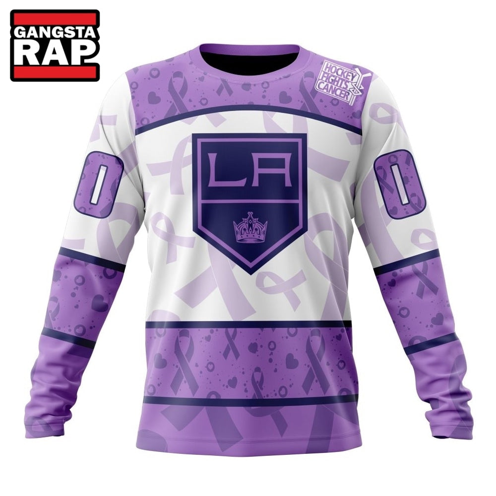 NHL Los Angeles Kings Special Lavender Fight Cancer Hoodie, T Shirt