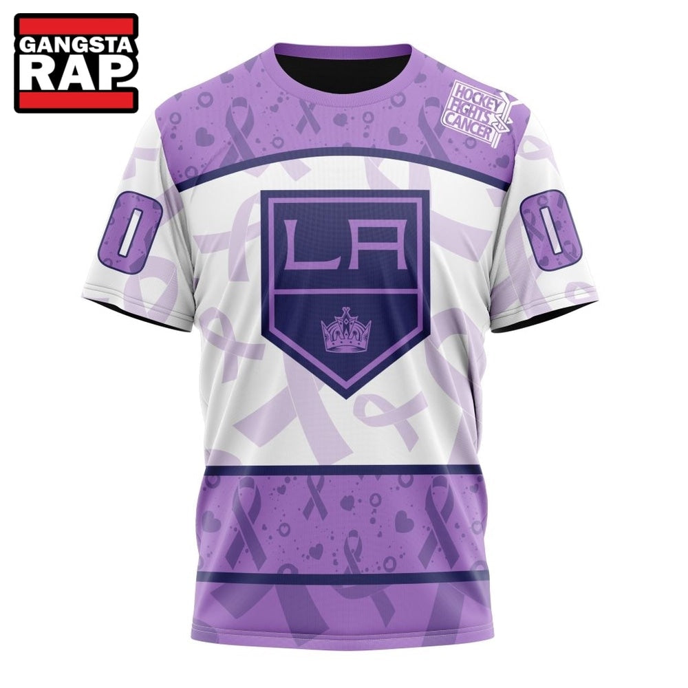 NHL Los Angeles Kings Special Lavender Fight Cancer Hoodie, T Shirt