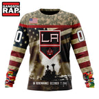 NHL Los Angeles Kings Specialized Unisex Kits Remember Pearl Harbor Hoodie, T Shirt