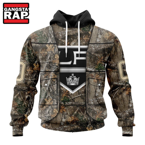 NHL Los Angeles Kings Specialized Unisex Vest Kits With Realtree Camo Hoodie, T Shirt