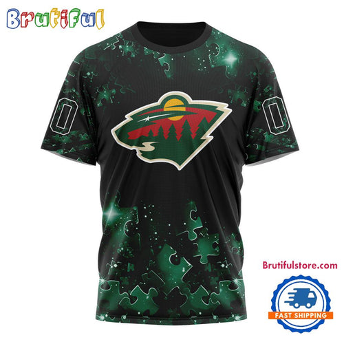 NHL Minnesota Wild Autism Awareness Hockey New Design TShirt, Sweatshirt, Hoodie