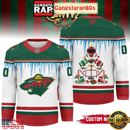 NHL Minnesota Wild Christmas New 2025 Custom Number Hockey Jersey