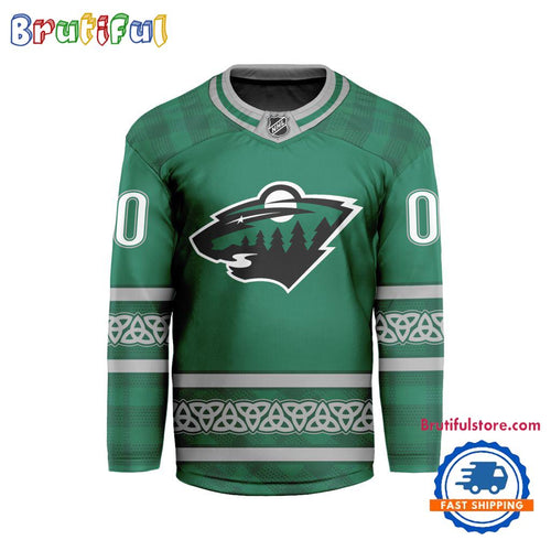 NHL Minnesota Wild For St.Patrick’s Day Limited New Hockey Jersey