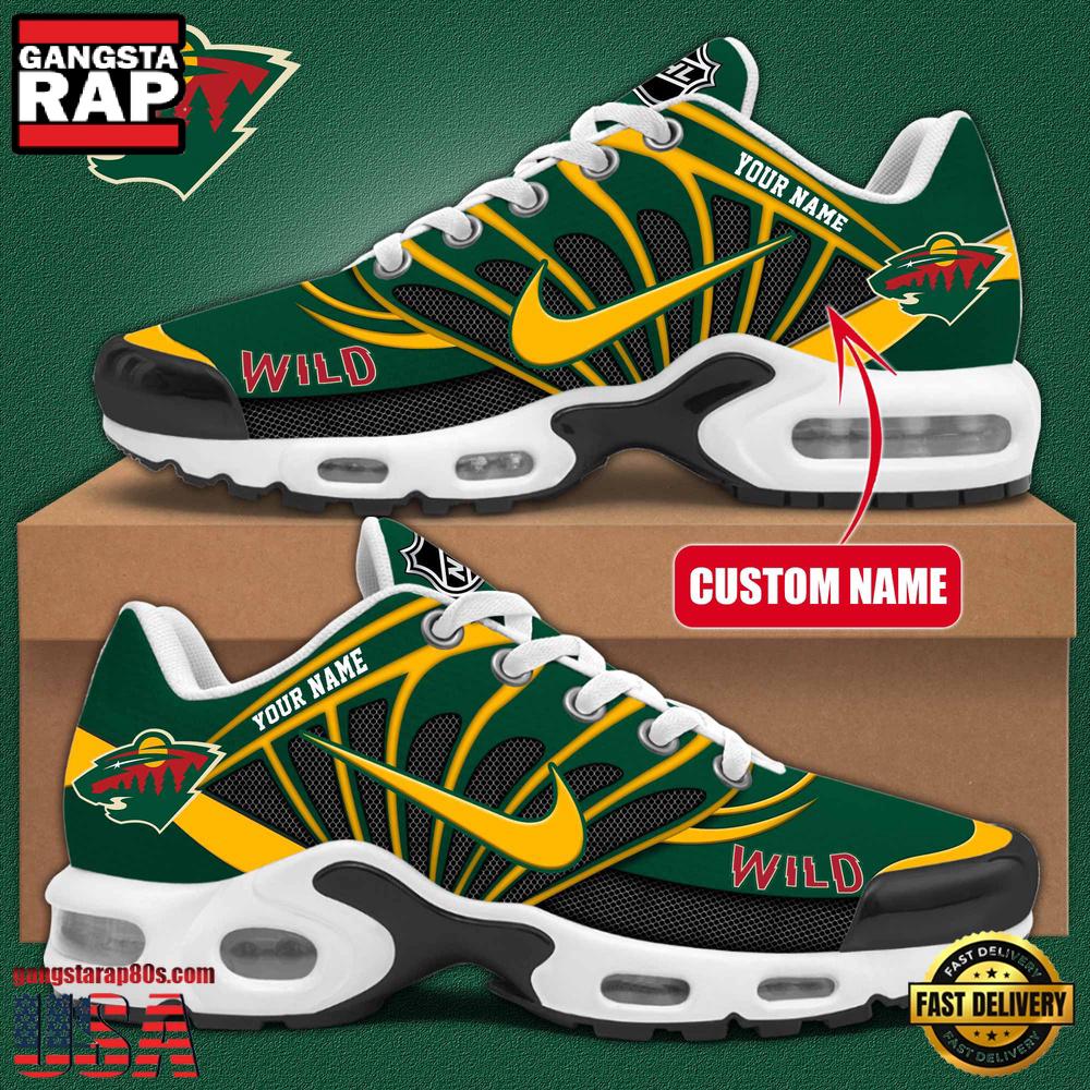 NHL Custom Name Minnesota Wild New Design Air Max Plus Shoes Running Sneakers