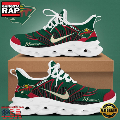 NHL Custom NameMinnesota Wild New Design 2025 Max Soul Shoes Running Sneakers