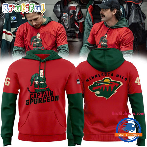 NHL Minnesota Wild Special Captain Spurgeon New Hoodie T-Shirt