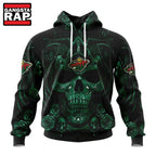 NHL Minnesota Wild Special Design Halloween With Skull Art Hoodie, T Shirt