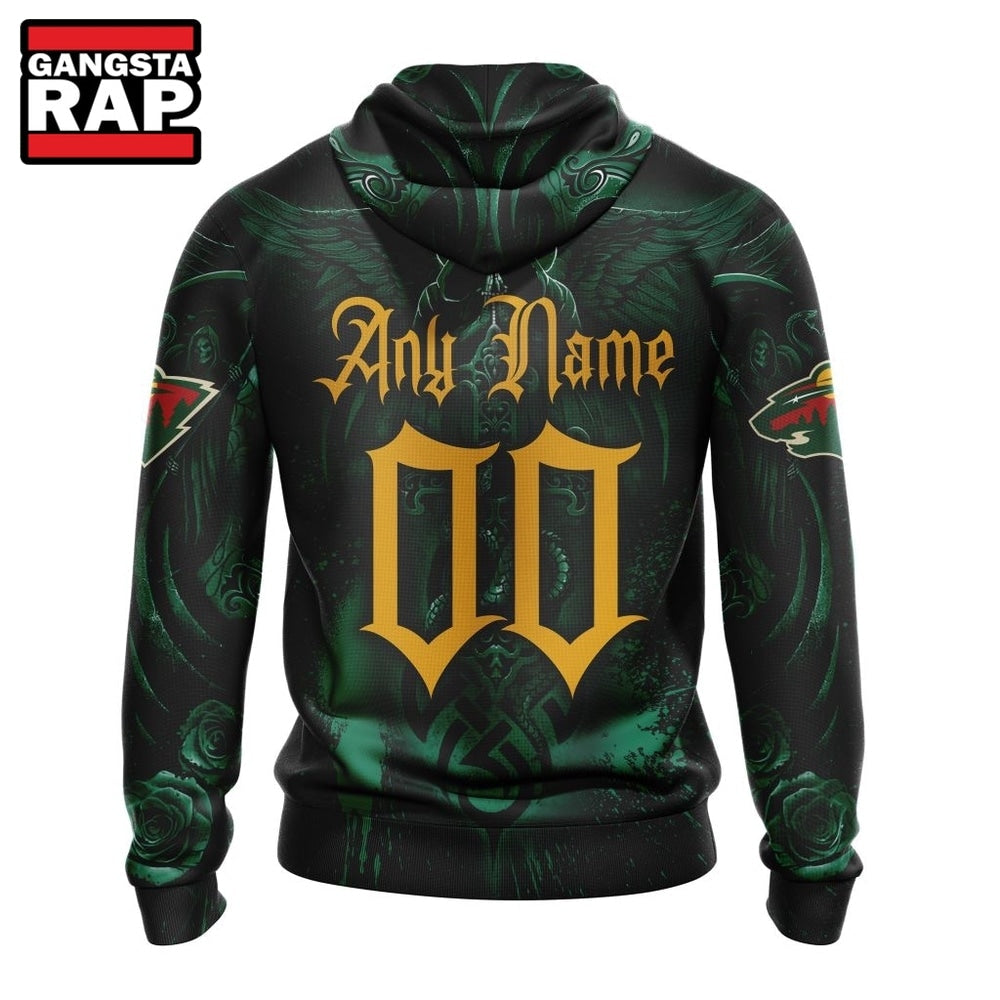 NHL Minnesota Wild Special Design Halloween With Skull Art Hoodie, T Shirt