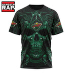 NHL Minnesota Wild Special Design Halloween With Skull Art Hoodie, T Shirt