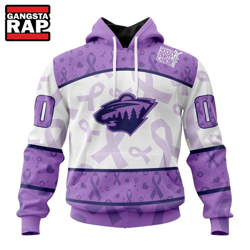 NHL Minnesota Wild Special Lavender Fight Cancer Hoodie, T Shirt