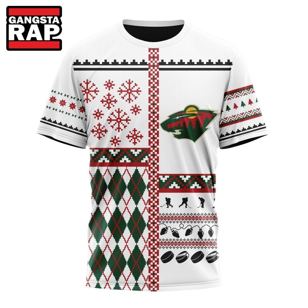 NHL Minnesota Wild Specialized Christmas Is Coming New Design Hoodie, T Shirt
