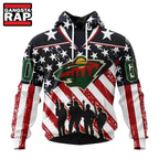 NHL Minnesota Wild Specialized Kits For Honor USS Military Hoodie, T Shirt
