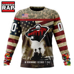 NHL Minnesota Wild Specialized Unisex Kits Remember Pearl Harbor Hoodie, T Shirt