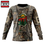 NHL Minnesota Wild Specialized Unisex Vest Kits With Realtree Camo Hoodie, T Shirt
