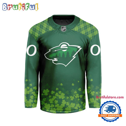 NHL Minnesota Wild St.Patrick’s Day New Design Hockey Jersey