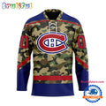 NHL Montreal Canadiens Camo Veterans Custom Hockey Jersey