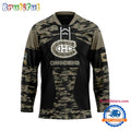 NHL Montreal Canadiens Custom Honoring Veterans Camo Hockey Jersey