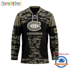 NHL Montreal Canadiens Custom Honoring Veterans Camo Hockey Jersey