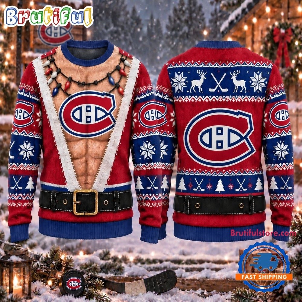 NHL Montreal Canadiens Funny Body Christmas Ugly Sweater
