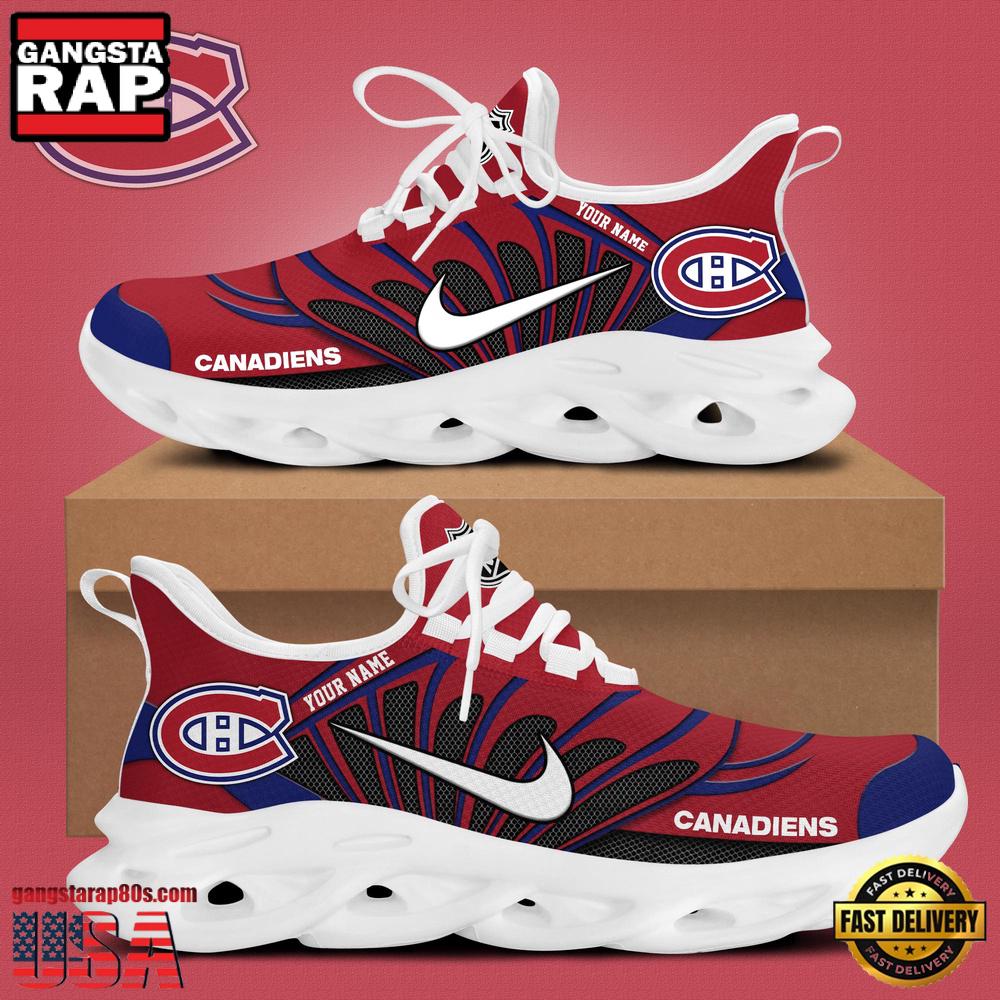 NHL Custom NameMontreal Canadiens New Design 2025 Max Soul Shoes Running Sneakers