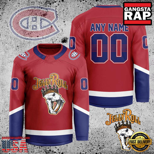 NHL Custom Name Number Montreal Canadiens Jelly Roll New Design Hockey Jersey