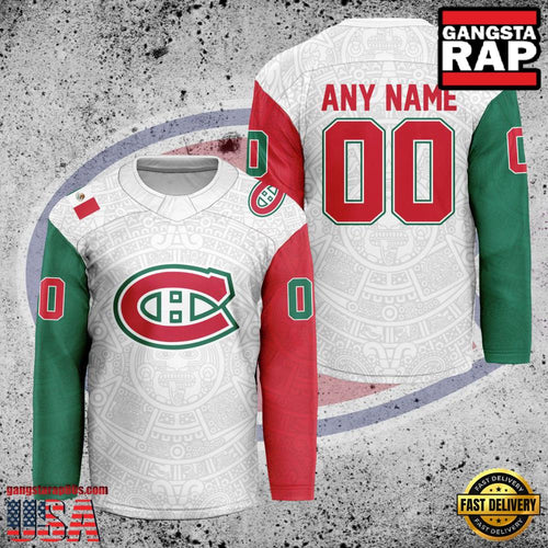 NHL Custom Name Number Montreal Canadiens Mexican Heritage New Design Hockey Jersey