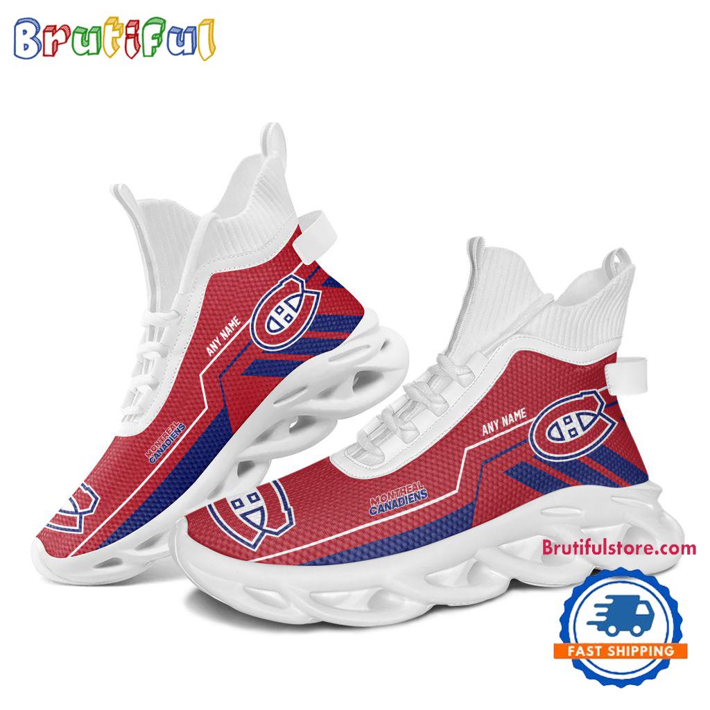 NHL Montreal Canadiens Personalized Name Hockey Team Design High Top Max Soul Shoes