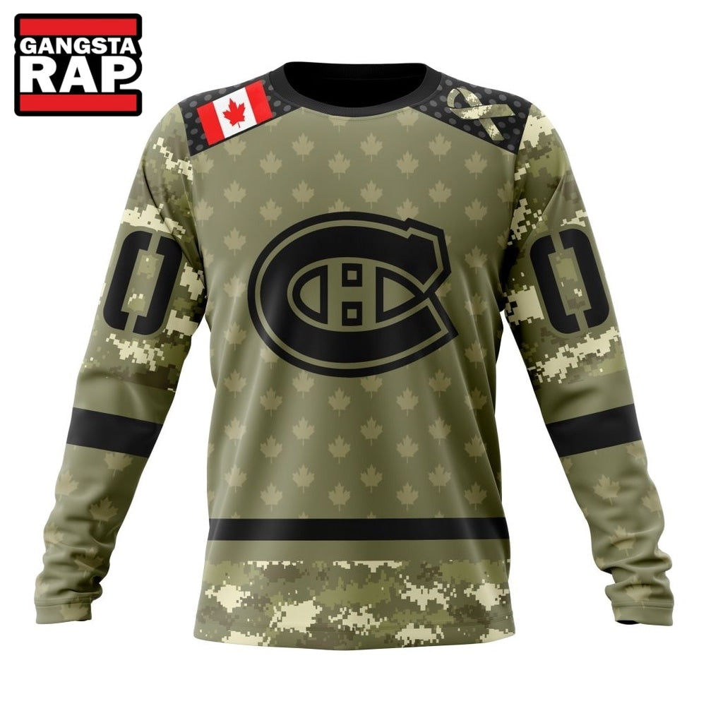 NHL Montreal Canadiens Special Camo Military Appreciation Hoodie, T Shirt