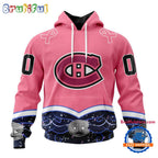 NHL Montreal Canadiens Specialized Hockey Fights Cancer Hoodie