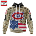NHL Montreal Canadiens Specialized Kits For United State With Camo Color Hoodie, Hoodie T-Shirt