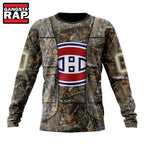 NHL Montreal Canadiens Specialized Unisex Vest Kits With Realtree Camo Hoodie, T Shirt