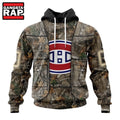 NHL Montreal Canadiens Specialized Unisex Vest Kits With Realtree Camo Hoodie, T Shirt