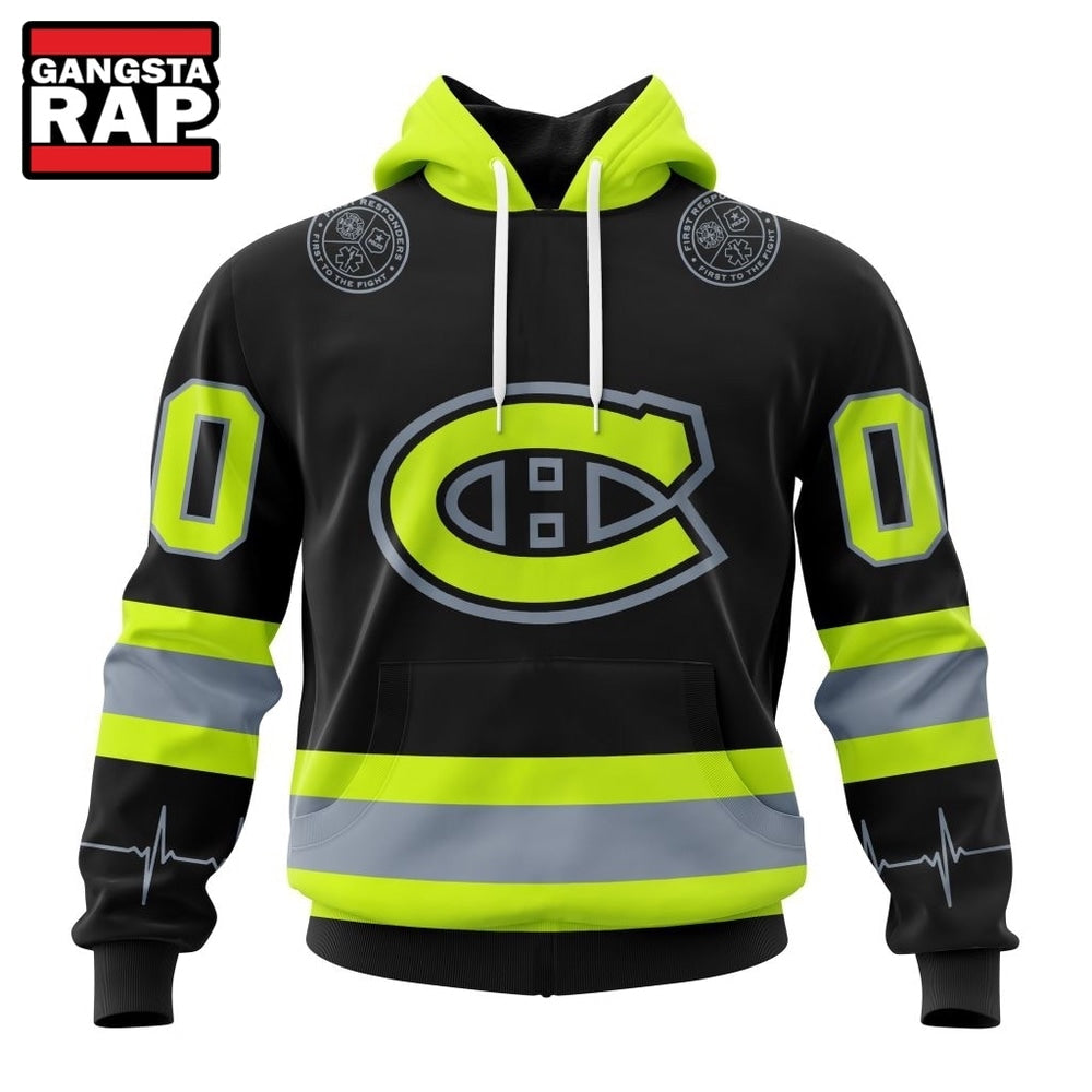 NHL Montreal Canadiens Specialized With FireFighter Uniforms Color Hoodie, T Shirt