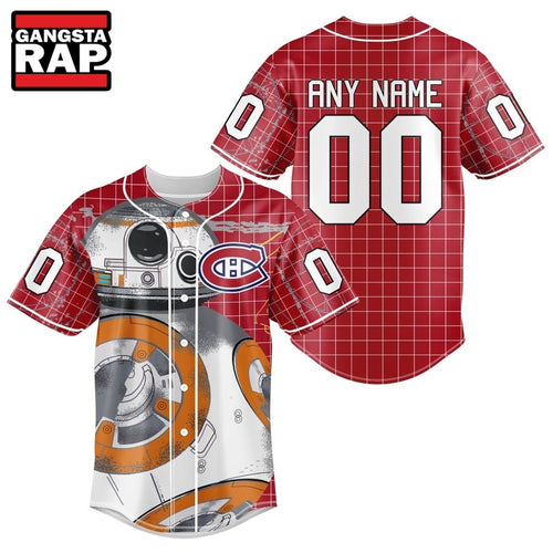 NHL Montreal Canadiens x BB 8 D Star War Baseball Jersey