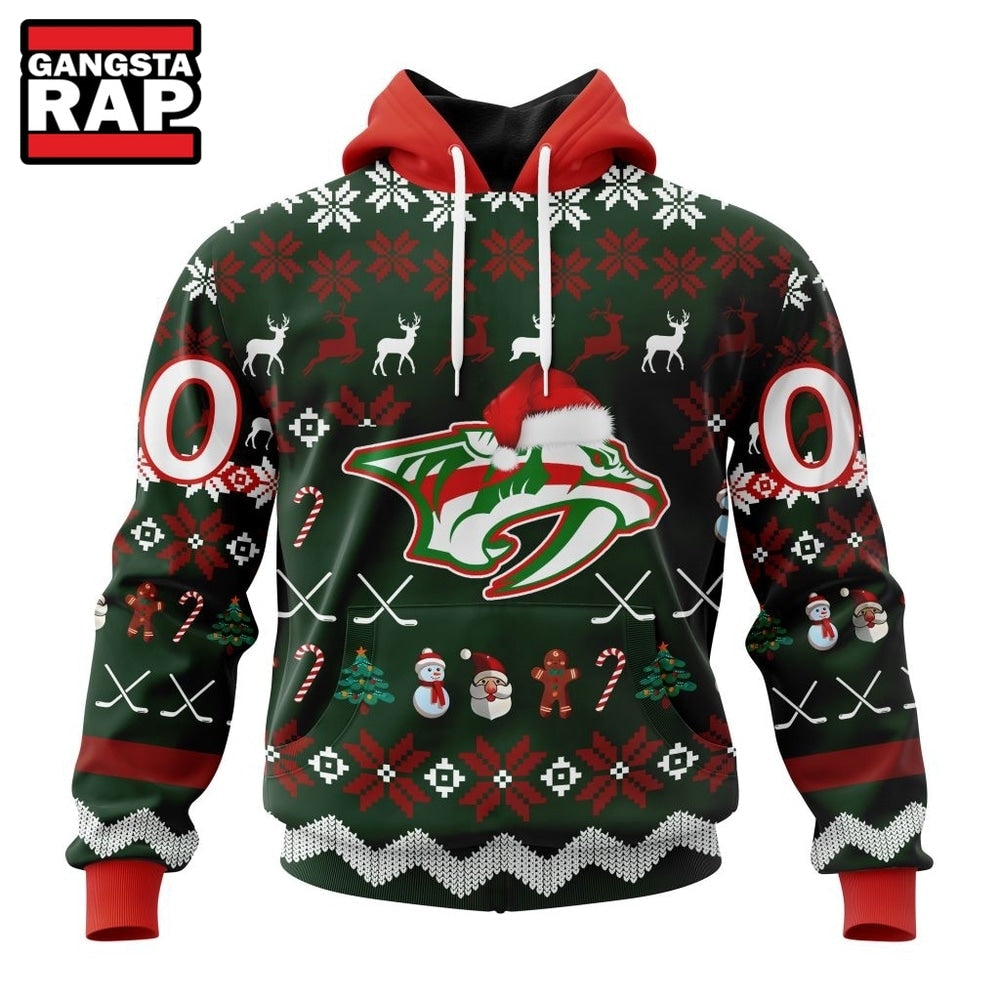 NHL Nashville Predators Hockey Christmas Is Coming 2026 Hoodie, T Shirt
