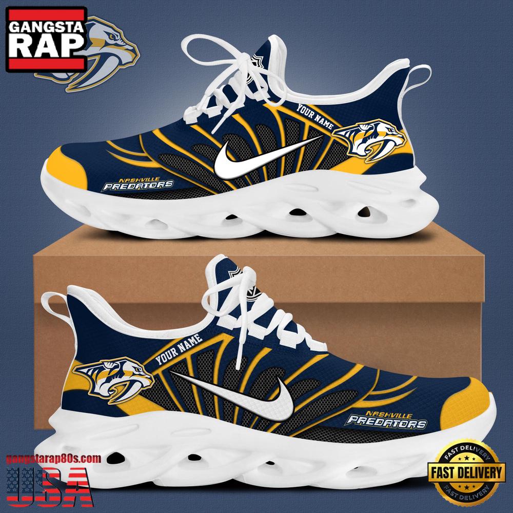 NHL Custom NameNashville Predators New Design 2025 Max Soul Shoes Running Sneakers
