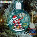 NHL Nashville Predators Personalized Santa Claus Hockey Team Logo Christmas Led Acrylic Ornament