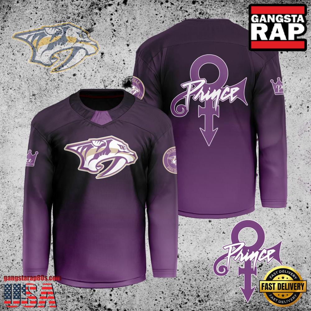 NHL Custom Name Number Nashville Predators Prince New Design Hockey Jersey