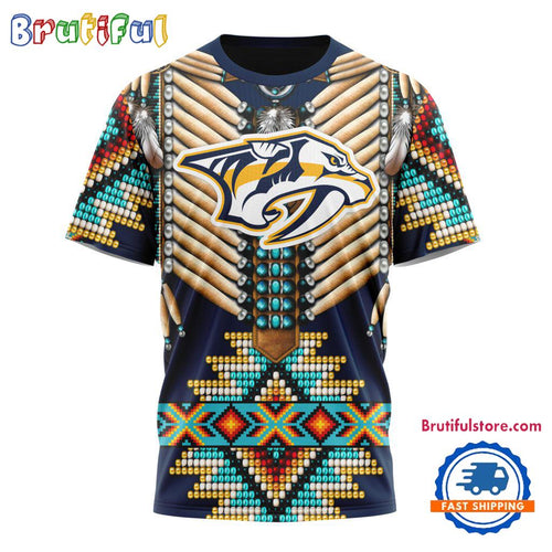 NHL Nashville Predators Special Native American Costume Hockey Team Design T Shirt, Hoodie, Sweatshirt