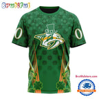 NHL Nashville Predators Special St. Patrick’s Day All Over Print Shirts
