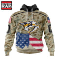 NHL Nashville Predators Specialized Kits For United State With Camo Color Hoodie, Hoodie T-Shirt