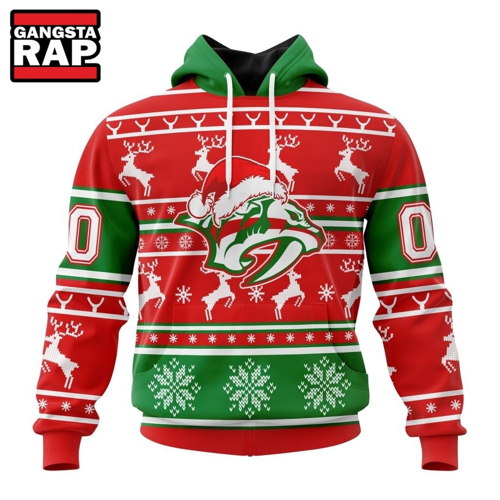 NHL Nashville Predators Specialized Unisex Christmas Is Coming Hoodie, T Shirt