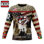 NHL Nashville Predators Specialized Unisex Kits Remember Pearl Harbor Hoodie, T Shirt