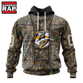 NHL Nashville Predators Specialized Unisex Vest Kits With Realtree Camo Hoodie, T Shirt